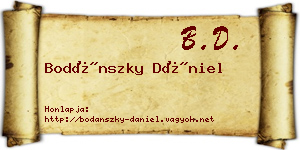 Bodánszky Dániel névjegykártya